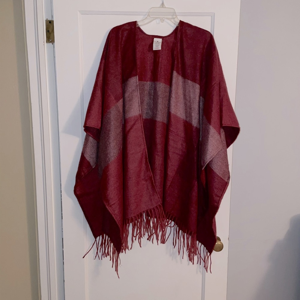 Woolrich Plaid Poncho